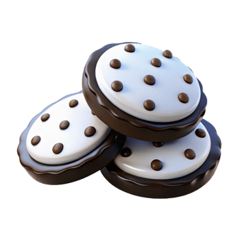 Chocolate and White Cookies with Chocolate Chips png