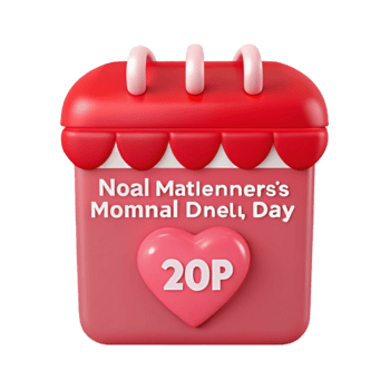 Calendar with Heart and 20P png