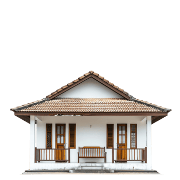 Bungalow isolate on transparency background png