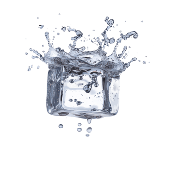 floating ice cube isolate on transparency background png
