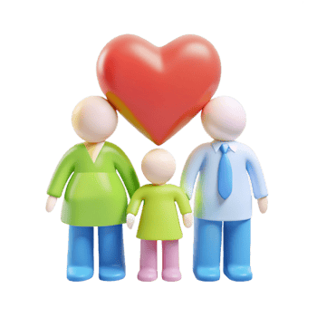 Family Togetherness Parents and Child United Under Love png