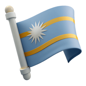 3D Render of a Waving Flag with a White Star and Yellow Stripes png
