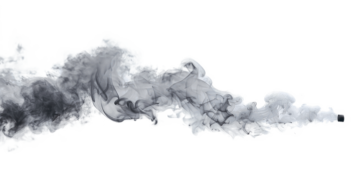 chimney releasing a fantastic amount of smoke isolate on transparency background png
