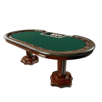 Poker Table front view full length isolate on transparency background png