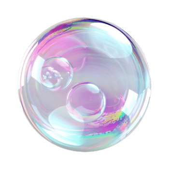 floated Soap Bubble isolate on transparency background png