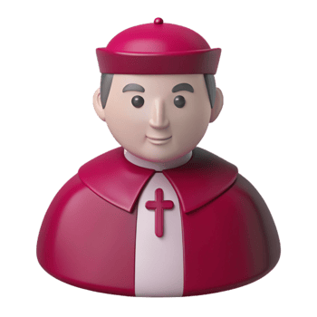 3D Render of a Religious Figure Wearing a Red Robe png
