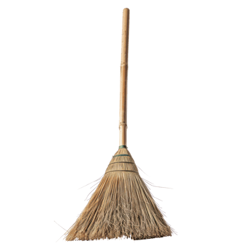 Broom side view full length isolate on transparency background png