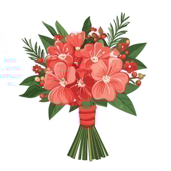 Cheerful and Bright Floral Bouquet vector