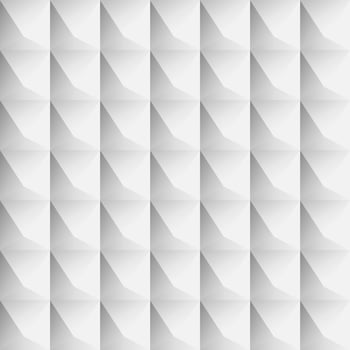 seamless geometric 3d pattern. Repeatable architecture creative background. Decorative endless white and gray tile texture vector