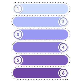 Infographic process design 6 options or steps. png
