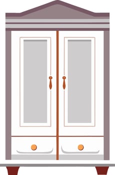 Illustration of Wooden Wardrobe vector