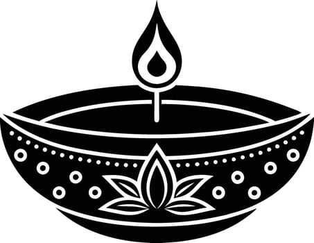 diwali festival lighting diya illustration. vector