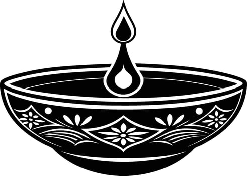 happy diwali diya puja. vector