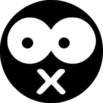 A black and white face with two eyes and a smile vector