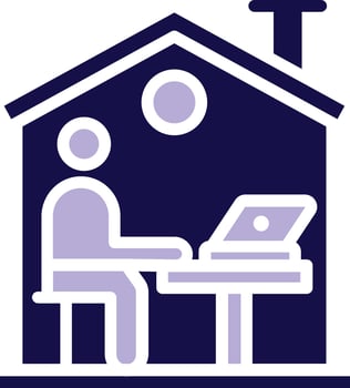 Work From Home Two Color Glyph Icon vector