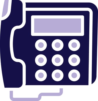 Telephone Two Color Glyph icon vector