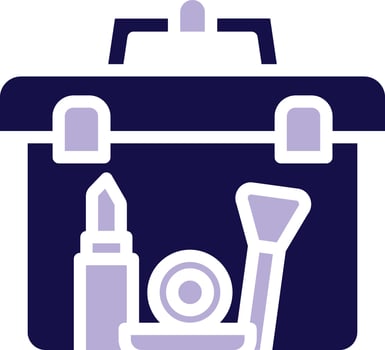 Makeup Box Two Color Glyph icon vector