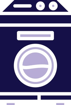 Washing Machine Two Color Glyph icon vector