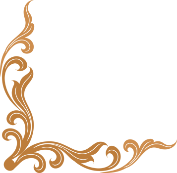 Elegant luxury vintage Corner ornament png