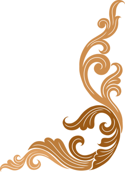 Vintage Corner Ornament of traditional Thai png