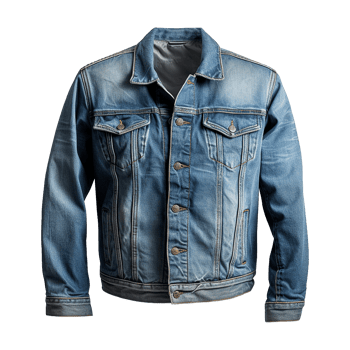 Blue trendy denim jacket on transparent background png