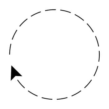 dotted arrow icon vector