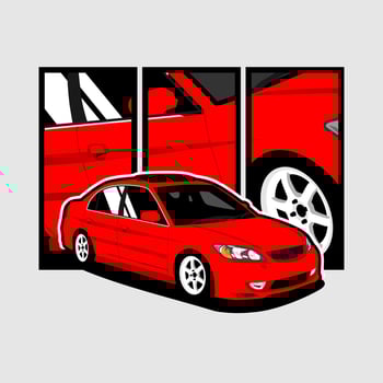 sports car design illustration vector