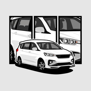 mpv car illustration vector