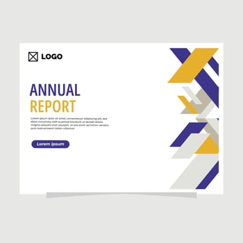 Contemporary Geometric Shapes Annual Report Cover vector