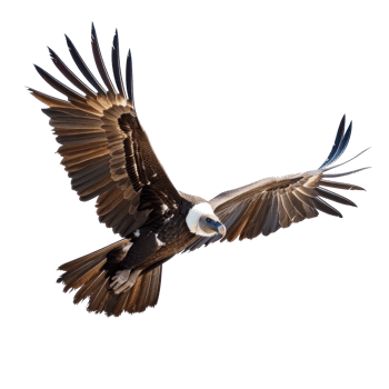 Vulture fly full body isolate on transparency background png