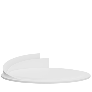Red White Round Podium 3D Illustration png