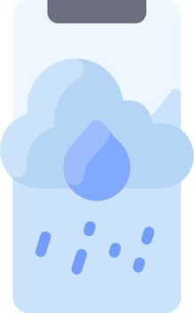 A cloud with rain drops on it vector