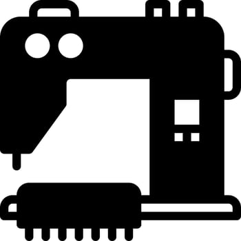 A sewing machine icon on a white background vector
