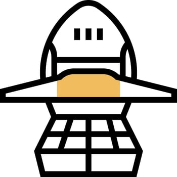 Space shuttle icon vector