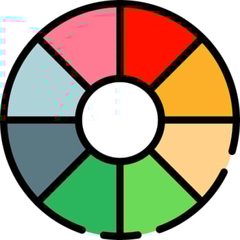 Color wheel clipart vector
