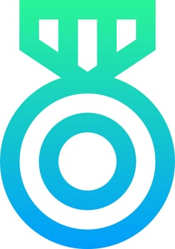 The logo for the app is blue and green vector