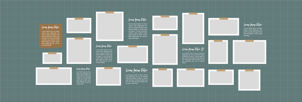 photo frame collage template vector