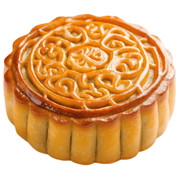 A moon cake with a design on it png