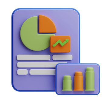 Financial Analytic Business marketing illustration 3D png