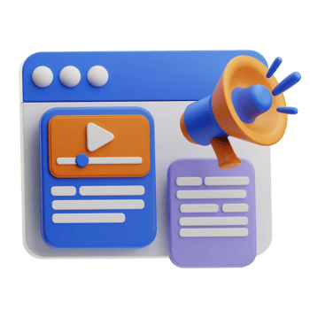 Web Ads Business marketing illustration 3D png
