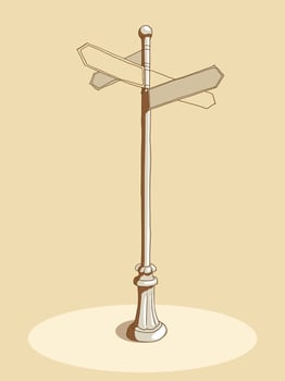 Street indicator old illustration vector
