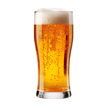 a glass of beer isolated on transparent background png