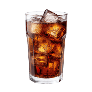 A glass of cola drink isolated on transparent background png
