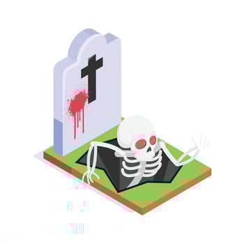 Get this amazing icon of spooky grave in modern style vector