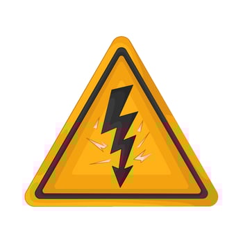 Illustration of high voltage sign vector