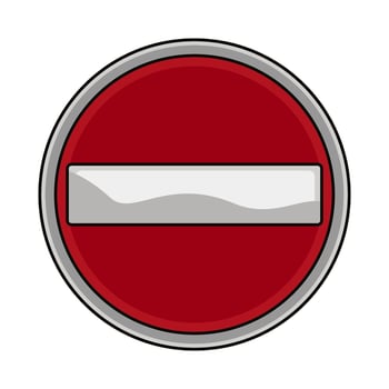 illustration of do not enter vector