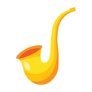 Musical party saxophone in cartoon style vector