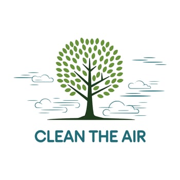 Stylish Clean The Air T Shirt Design, Reduce Air Pollution T Shirt Design vector