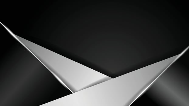 Elegant Black and White Overlapping Layers Clean and Shiny Luxury Background vector