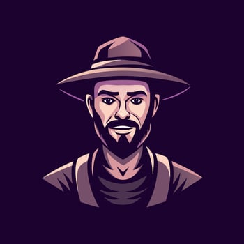 Agriculturist icon in flat style vector